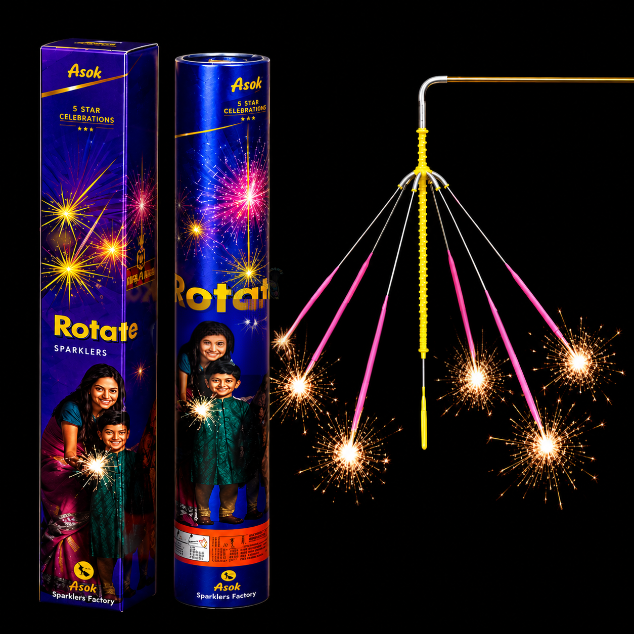 Rotating Sparklers